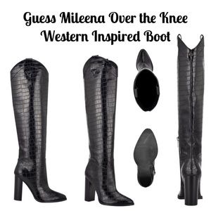 🎁Guess Mileena Over the Knee/Knee High Western Inspired Boot - Sz 10M🎁